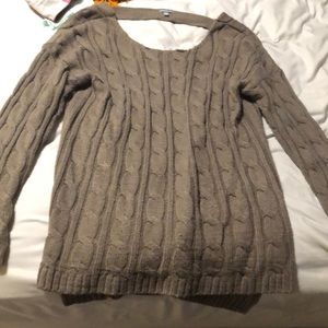 Open back sweater
